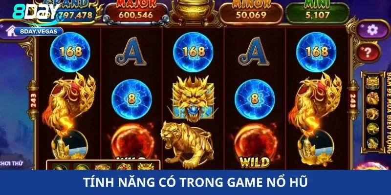 Nổ hũ kho báu tứ linh Tính năng có trong game nổ hũ